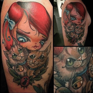 This is my cute catlady with my own 2 cats. Love this one! Done by #candycane at #theInkstitution #inkstitution