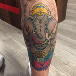 Ganesha tattoo by @inkdependenttattoo in the Netherlands #ganesha #ganeshatattoo #inkdependenttattoo #TheNetherlands #colortattoo #calvetattoo 