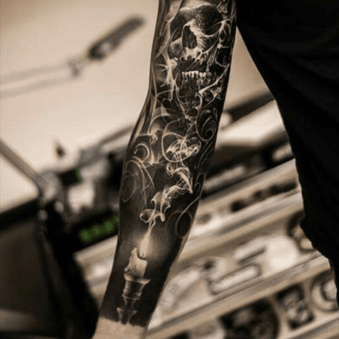 50 Skull Sleeve Tattoos For Men  Masculine Design Ideas