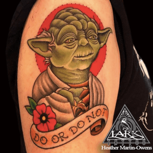 Tattoo by Lark Tattoo artist Heather Martin-Owens See more of Heather's work: http://www.larktattoo.com/long-island-team-homepage/heather/#yoda #yodatattoo #starwars #starwarstattoo #traditionaltattoo #colortattoo #tattoo #tattoos #tat #tats #tatts #tatted #tattedup #tattoist #tattooed #tattoooftheday #inked #inkedup #ink #tattoooftheday #amazingink #bodyart #tattooig #tattoosofinstagram #instatats  #larktattoo #larktattoos #larktattoowestbury #westbury #longisland #NY #NewYork #usa #art 
