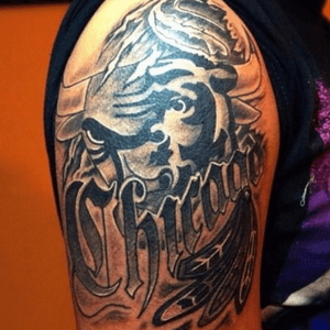 Chicago team mesh up tattoo by Ulia's ink #chicago #chicagobulls #bulls #ChicagoBears #chicagoblackhawks #blackhawks #chicagowhitesox #whitesox