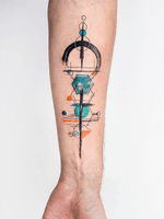Design and tattoo by @alfiotattoo #geometric #alfiotattoo #fineline #abstract #geometrica #adrenaline #abstracto #watercolor #argentinatattoo #eternalink #tattoodesign #colorido