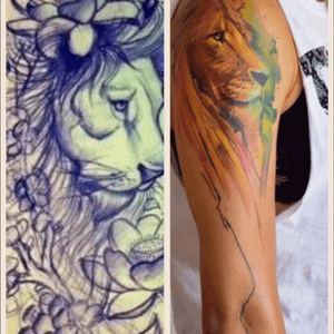 @megan_massacre these two I love. Lions represent strength and courage. My life has been full of hospitals and not fun stuff. I feel like those experiences made me stronger. Fierce!  #meganmassacaredreamtattoo 
