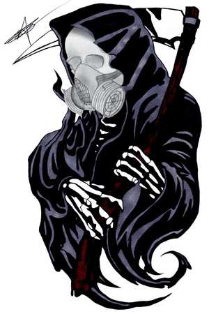 Steampunk Grim Reaper drawn by Zubair Ali...