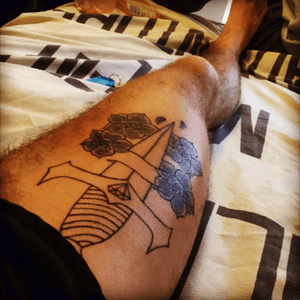 Let a mate go free hand #doodle#freehand#dagger#spontaneous#leg