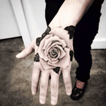 Rose hand #rose #handtattoo #flower 