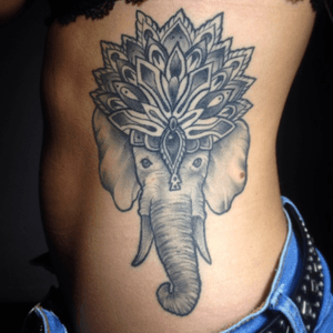 Healed black and grey elephant for Shir.