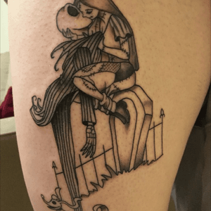 Jack, Sally & Zero. Done by Tracy at Heroic Ink in Ames, Iowa.