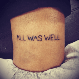 All was pretty well #allwaswell #lettering #tattoo #tattooapprentice #tattooapprenticeship #lyon 