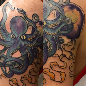 Jellyfish Tattoo, Seattle, WA, Artful Dodger #jellyfishtattoo #jellyfish #seattle #artfuldodger 