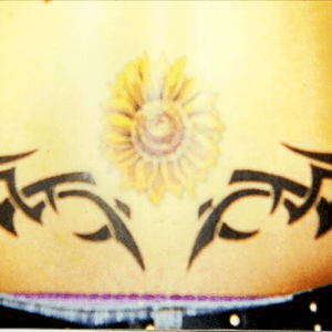 Tribal with a sunflower. 