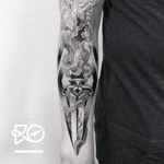 By RO. Robert Pavez • Smoke Dagger • Studio Nice Tattoo • Stockholm - Sweden 2017  • #engraving #dotwork #etching #dot #linework #geometric #ro #blackwork #blackworktattoo #blackandgrey #black #tattoo #fineline #dagger #daggertattoo 