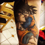 #dragonballz #Goku #Goten #fartherhood #Firsttime #hug #animetattoo #anime #father #son #supersaiyan 