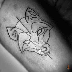 No.68 One-line fox (art by moganji) #tattoo #oneline #continuousline #fox #lines #moganji #bylazlodasilva