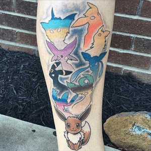 Beautiful eeveelution tattoo #pokemon 