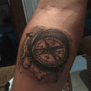 #compass #travel #italy. Tatto done in the best Tatto shop of Phuket, Pitbull Tattoo