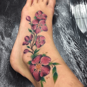 #sakura #tattoo #flower #design #foot #girl #dreamtattoo 