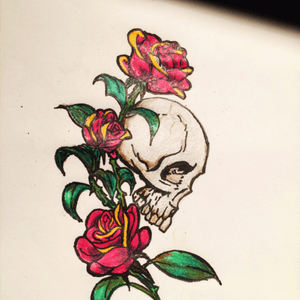 Color pencil and sharpie . Not my original