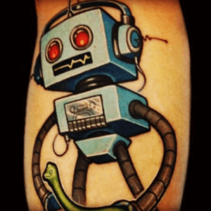 #megandreamtattoo two little robots for my two little boys 🤖❤️🤖