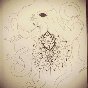 Another one of my many future tattoos drawn by me. #tattoo #geometric #octopus #mandala #animal #animalmandala 