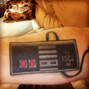 Nintendo controller. Going to be a full sleeve at some piint with other nintendo stuff. 