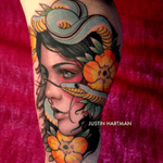 Awesome #neotraditional tattoo 🤘🏻😝 amazing vibrant colors #JustinHartman 