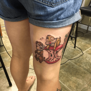 This is a chip n' dale tattoo i did the other week 