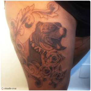 Tattoo - 29/11/2016 - #art #artwork #draw #drawing #design #desenho #ink #inked #paint #painting #tattooed #tattooing #tattooist #instatattoo #handcrafted #handmade #graphics #blackandgreytattoo #dog #love #roses #013 #nofilter #tattoodo #claudiocruz