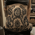 Stomach done by Ivan Antonyshev @Mainstay_Tattoo in Austin, Texas. #traditional #russiantraditional #ivanantonyshev #mainstaytattoo 