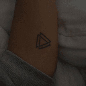 #tattoo #body #arm #triangle #double #ink #illusion 