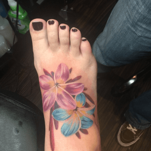 New tattoo done at stigma tattoos in Orlando #plumeria #flower