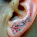 #ear #earlobe #flower #dot #line #welove 