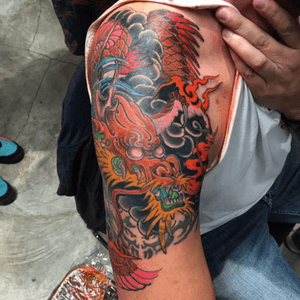 #Japanese #dragon tattoo done at #HandcraftedTattooAndArtGallery