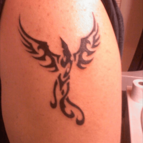 Second ink....the phoenix. Need to add background to it
