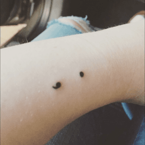 Small semicolon by fizzink on instagram ; 💙