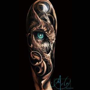 Arlo Tattoos #owl #eye #hyperrealism 