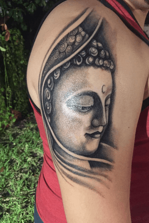 First buddha tattoo done by Randy from Ink Street ☯️ #buddha