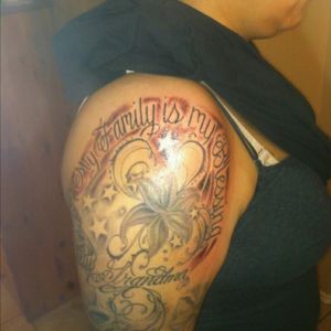 Tattoo Uploaded By Laura The Beggining Of My Sleeve My Family Is My Blessing My Sleeve Is A Family Arm Tattoodo