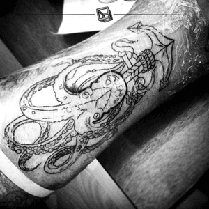 5º Octopis/anchor #tattoo #octopus #anchor #bylazlodasilva (art by other artist) 