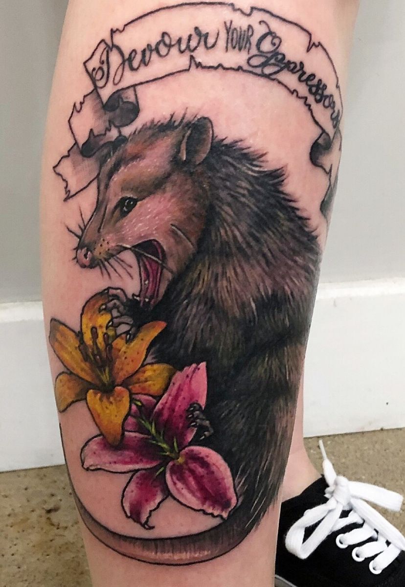 Tattoo uploaded by Tempest Anderson • Angry possum • Tattoodo