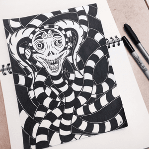 #sharpie #drawing #blackAndWhite #psychedelic 