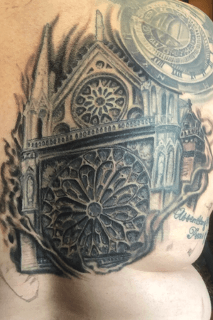 This is my tattoo of Notre Dame cathedral 