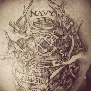My Divers Badge. #navy #diver #divehelmet