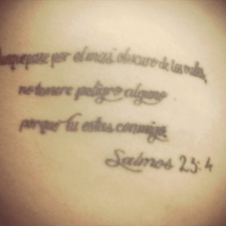 salmos 23 tatuaje