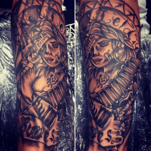 Day session cholo #deadlucky #tattoo #tattoos #ink #tattooshop #brightontattoo #art #daysessiontattoo #blackabdgreytattoo #cholotattoo #pinup #cholopinup #pinuptattoo #seenoevil 