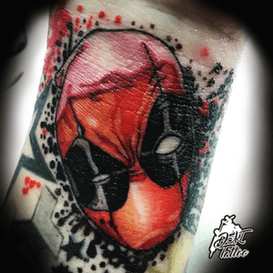 You have something in your teeth! Deadpool tattoo...#dskttattoo #deadpool #MarvelTattoo #deadpooltattoo #facetattoo