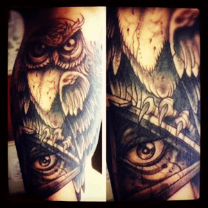Would love something similar to this on my lower left arm or something. #Owl #illuminati #realistic 