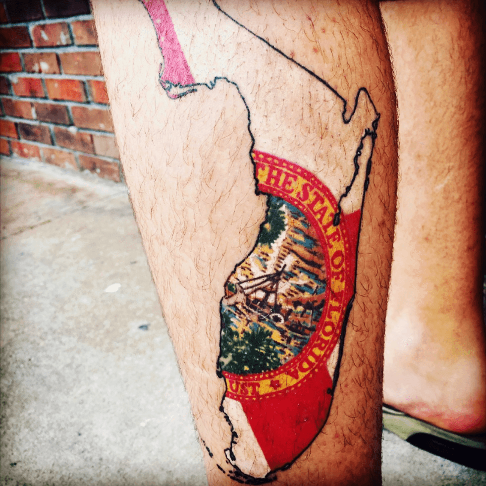 florida money tattoo by Travis Brown TattooNOW