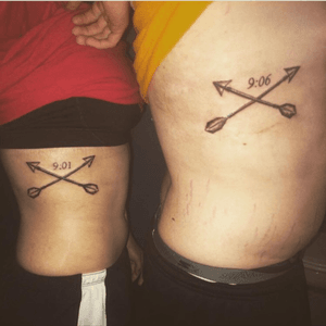 Matching tattoo i got with my brother about a year ago. #blackandgrey #matchingtattoos #twintattoo 
