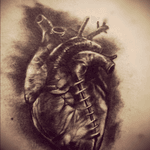 Heart #heart #stitches #blackandgrey #realistic 
